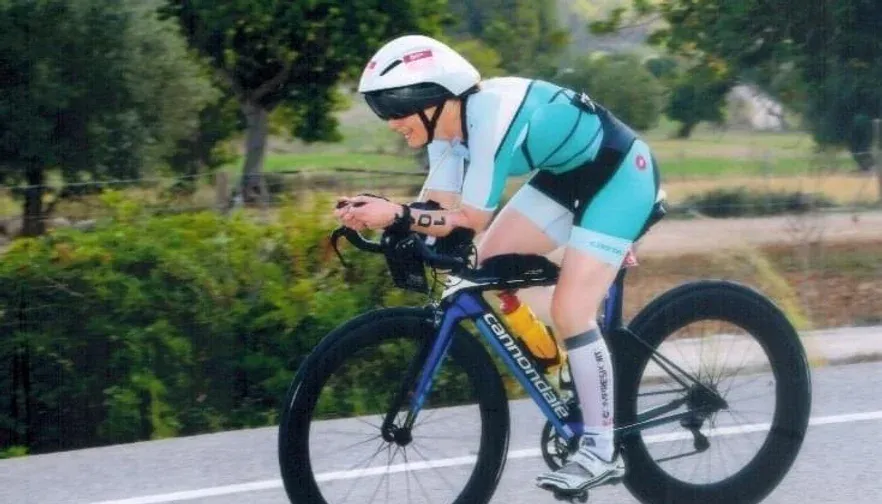 Claire Jackson on a timetrial bike